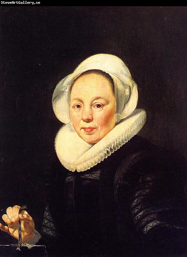 Thomas De Keyser Portrait of a Woman Holding a Balance